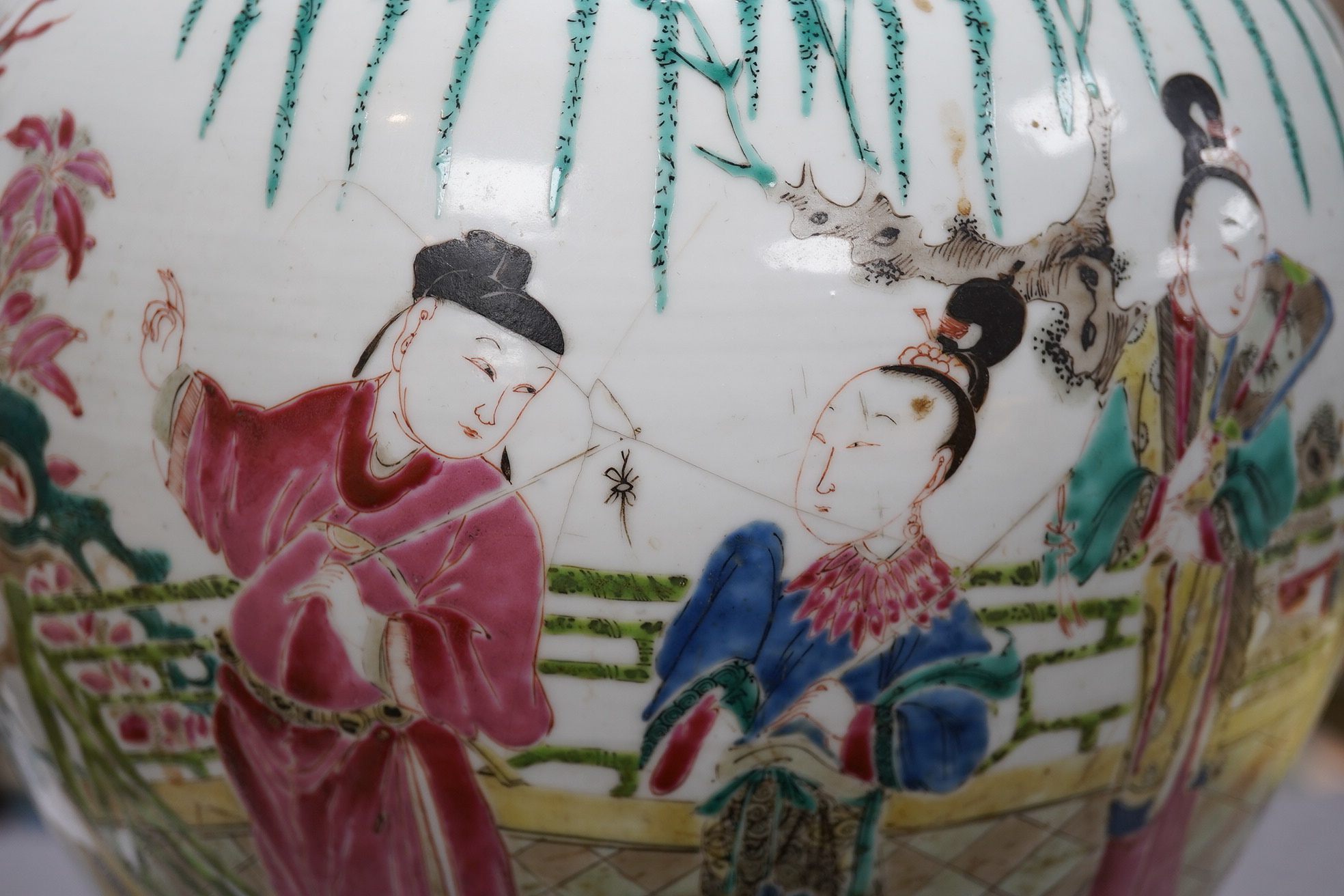 A Chinese famille rose baluster vase, Yongzheng period (1723-35)